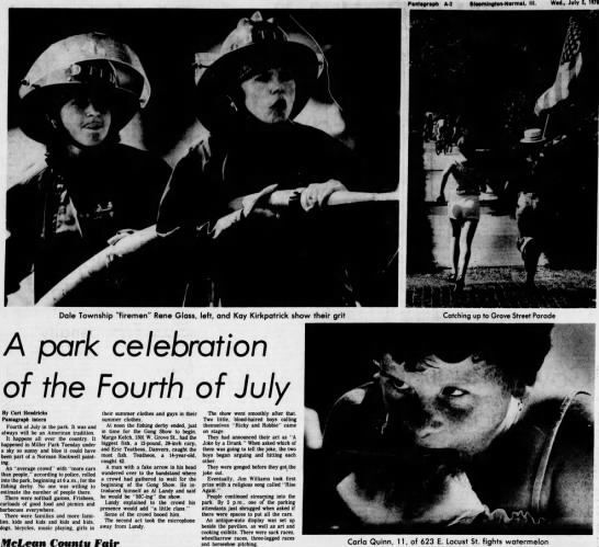 A park celebration for the Fourth of July